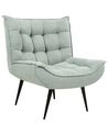 Fauteuil en tissu vert menthe ALVESTA_871383