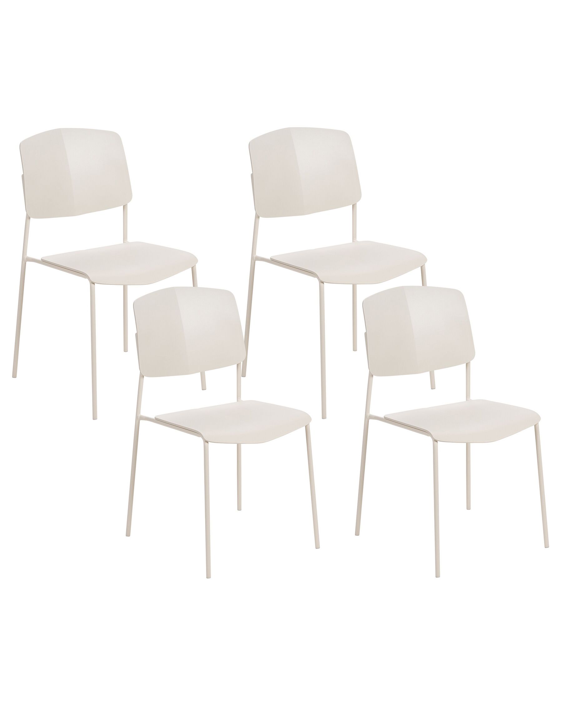 Conjunto de 4 cadeiras de jantar creme ASTORIA_868260