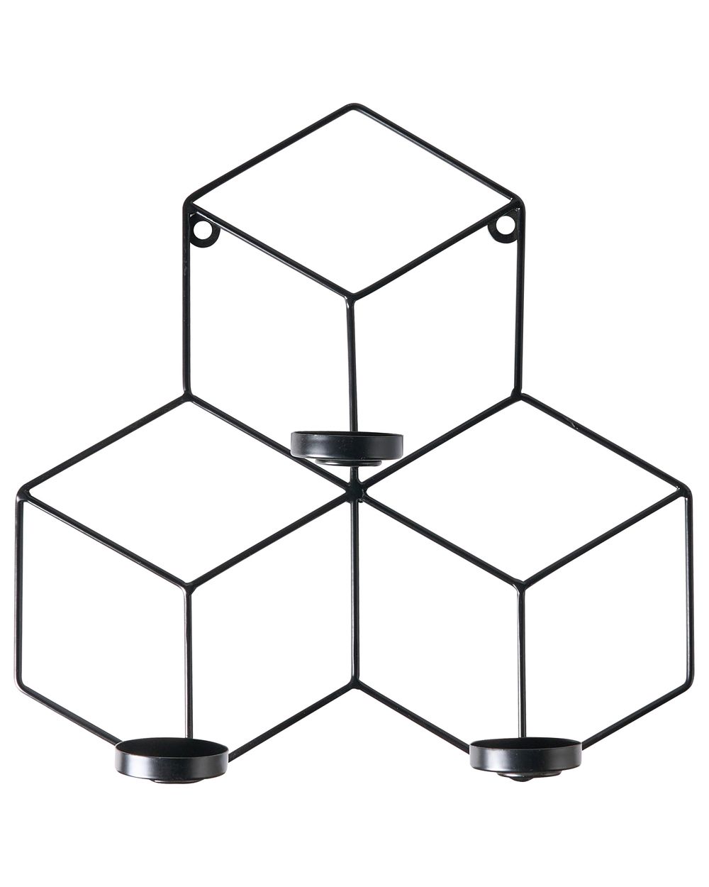 Wall Candle Holder TAROUCA 31 cm Metal Black