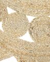 Teppich Jute beige ⌀ 120 cm Kurzflor zweiseitig ARABAN_790982