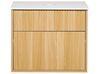 Bathroom Wall Mounted Cabinet 60 x 52 cm Light Wood BEXTI_934945