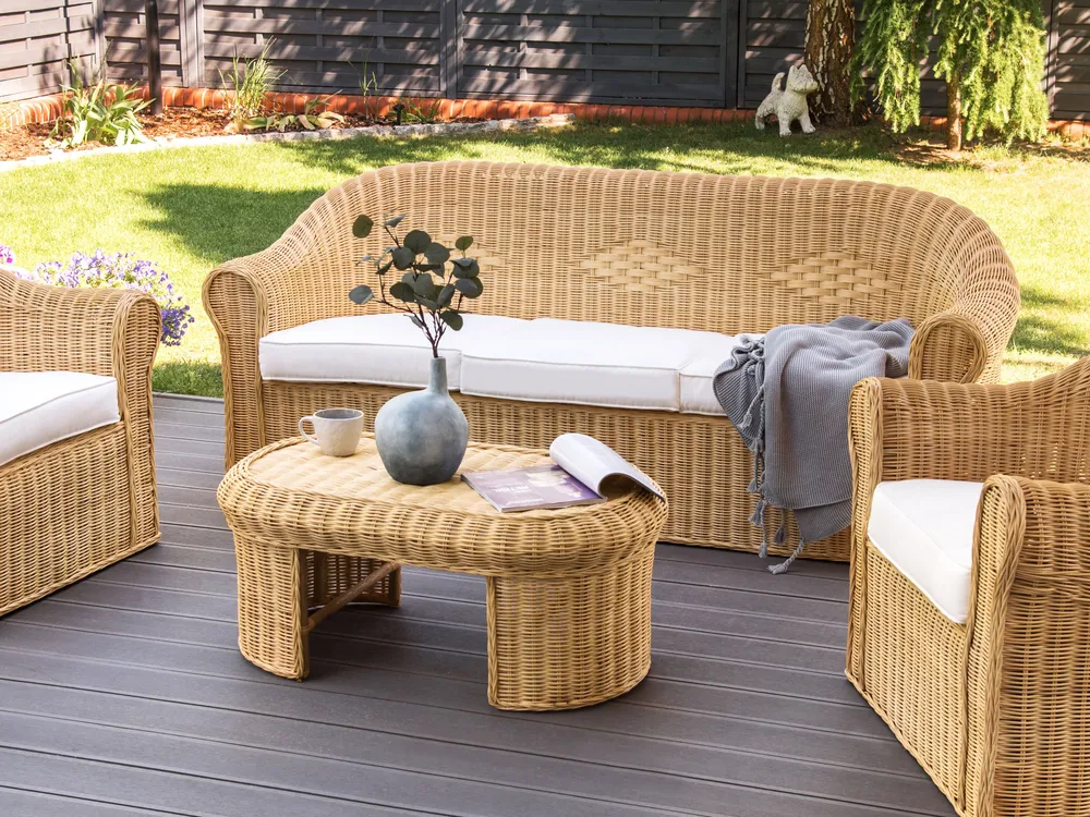Sofa ogrodowa dla 3 osób LIVADEIA Rattan Naturalny_920126
