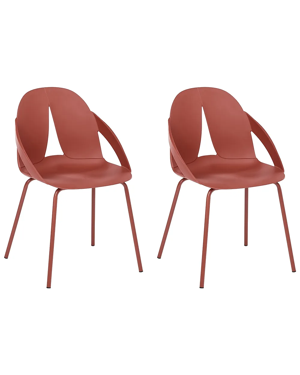 Set of 2 Garden Chairs BOLGHERI Red