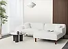 Corner Sofa HOLT Boucle White Left Hand