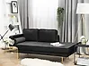 Chaise longue izquierda MIRAMAS Terciopelo Negro