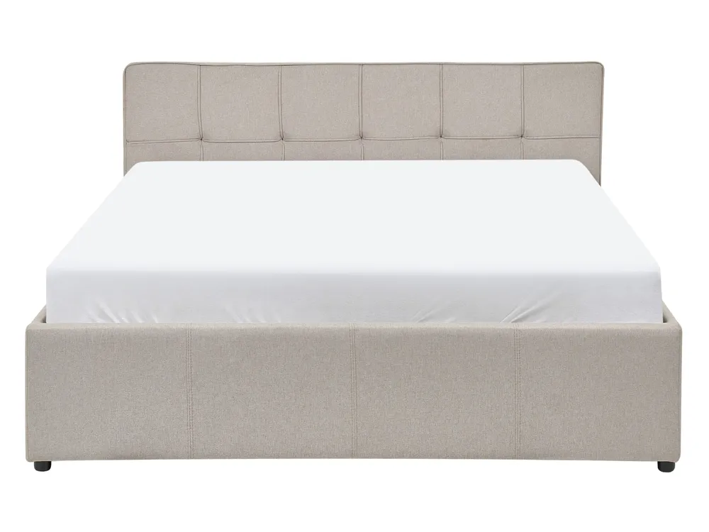 Bett mit Stauraum LAURESSES Stoff Taupe 140 x 200 cm_1153555