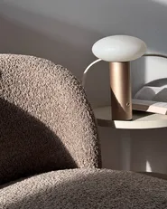 Wireless LED Table Lamp BUAYAN with Dimmer Metal Gold_979193