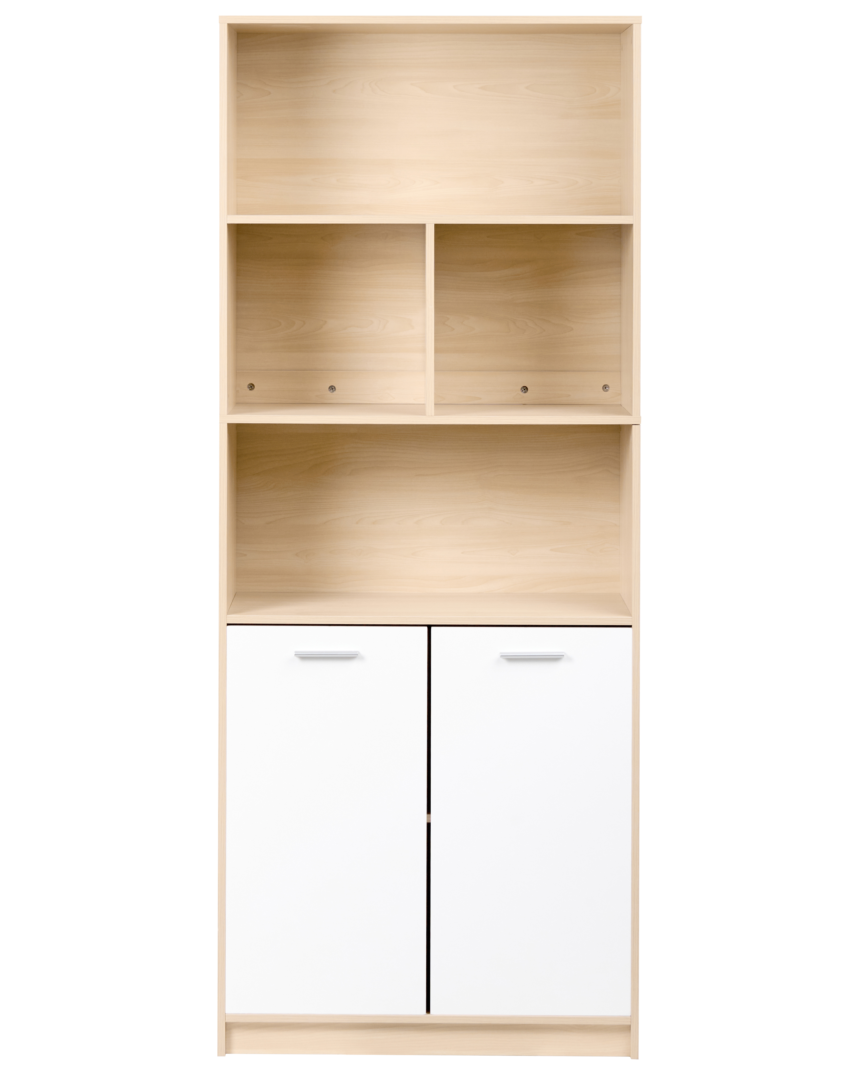 2 Door Bookcase ZEHNA Light Brown/ White_1033360