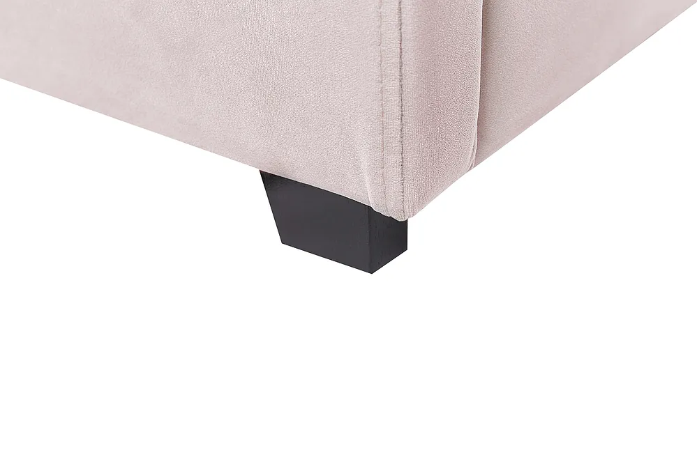 Ottoman Bed VINCENNES Velvet Pastel Pink 140 x 200 cm (EU Double)_837329