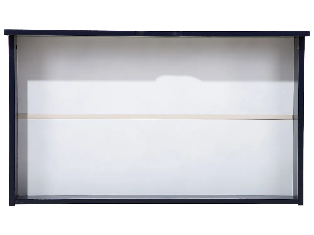 Set of 2 Bed Storage Drawers Pine Wood RUMILLY Navy Blue_702553