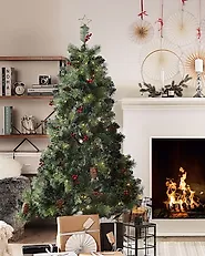 Artificial Christmas Tree LED JACINTO 180 cm Dark Green_1177794