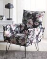 Armchair Floral Pattern Black RIBE_788694