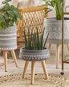 Plant Pot Stand 35 x 35 x 37 cm Grey MOUSSATA_808858