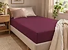Fitted Sheet JANBU 140 x 200 cm Cotton Burgundy