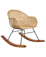 Conjunto de 2 mecedoras LAVINIO Ratán Natural_1185223