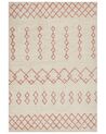 Cotton Area Rug 160 x 230 cm Beige and Pink BUXAR_839298