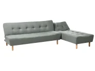 Modular Corner Sofa Bed 4 Seater ALSTEN Fabric Green Left Hand_1003833