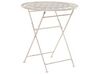 Table de jardin en métal beige ø 70 cm TRIESTE_763363