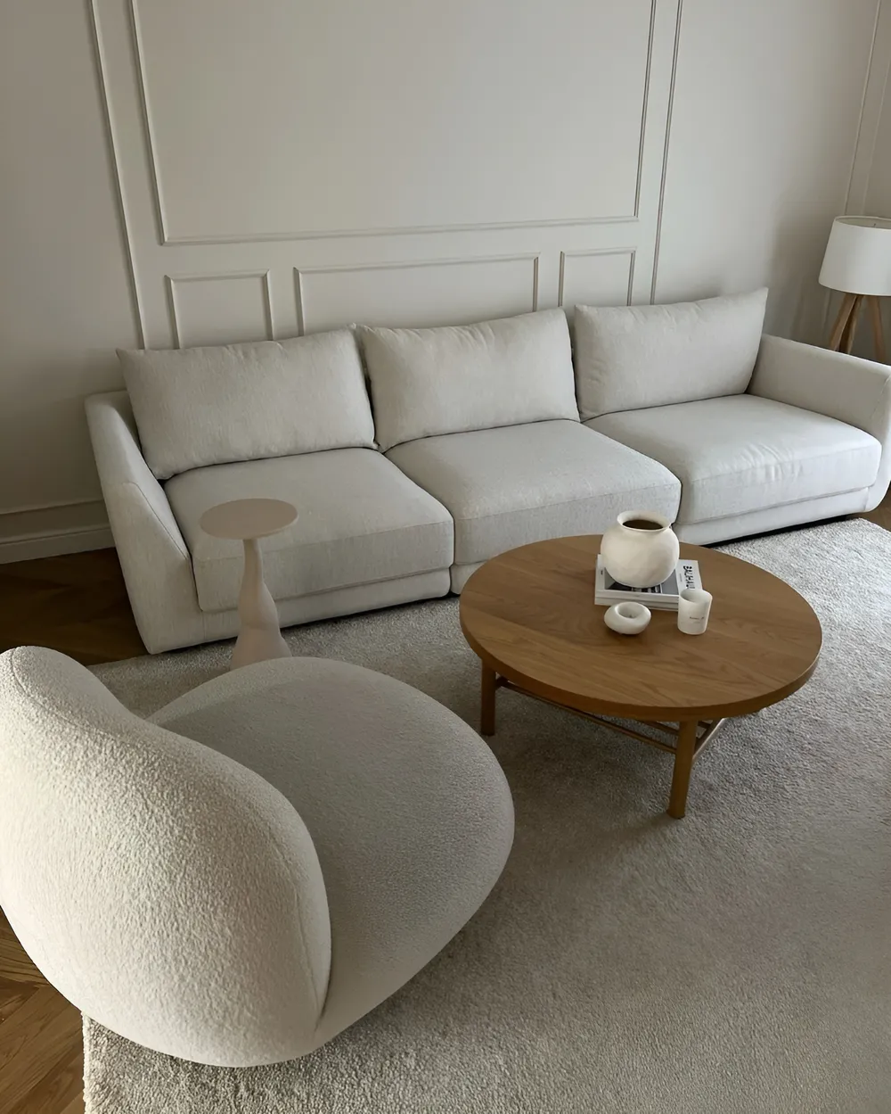Sofa 3 Seater SIGTUNA Fabric Off-White_946466