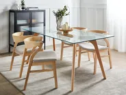 Dining Table HUDSON Transparent 180 cm 90 cm Tempered Glass_261753