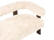 Sofa 2 Seater ILBRO Faux Fur Off-White/ Dark Brown_1057628