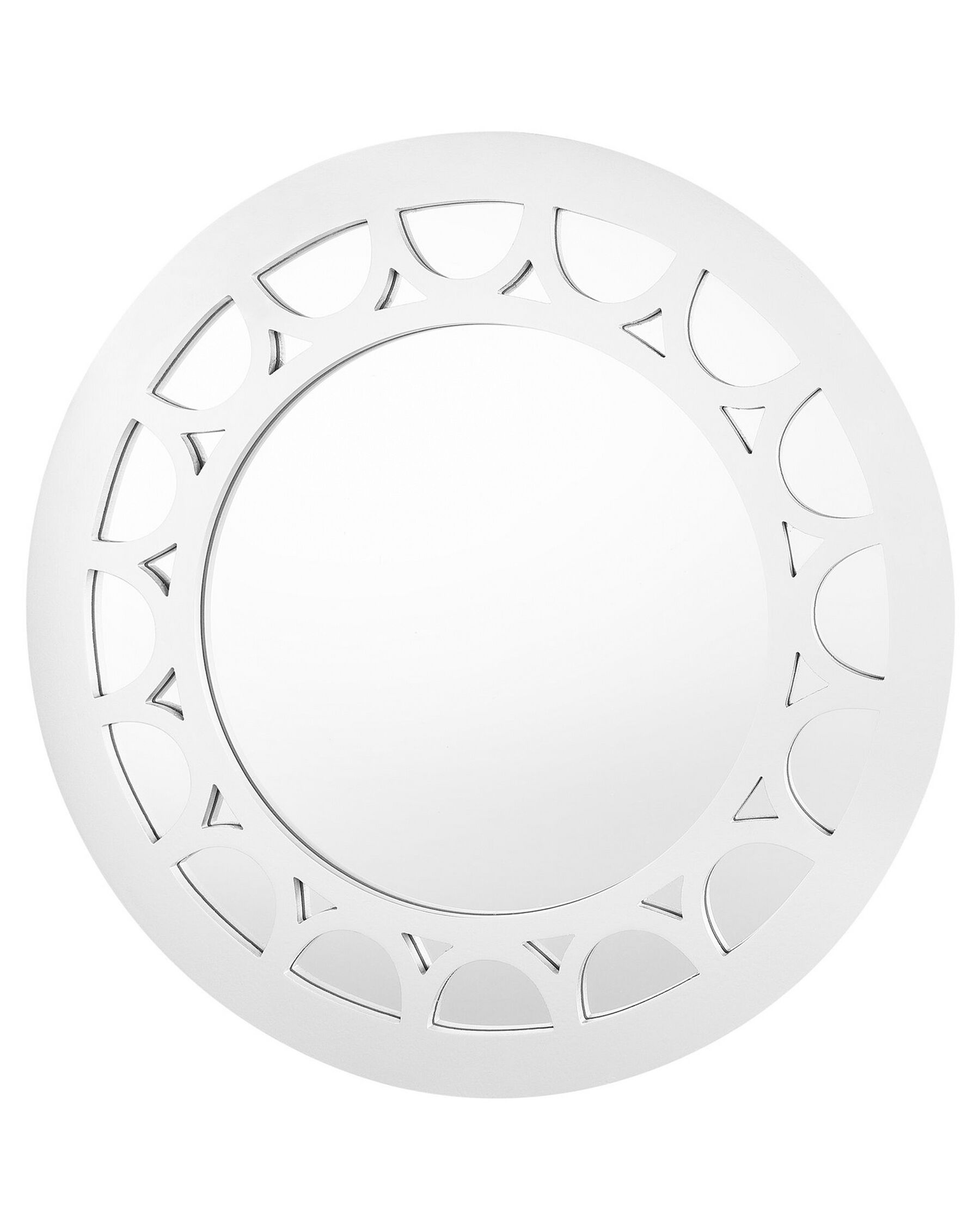 Okrągłe lustro ścienne ø 80 cm srebrne LOLIF_756032