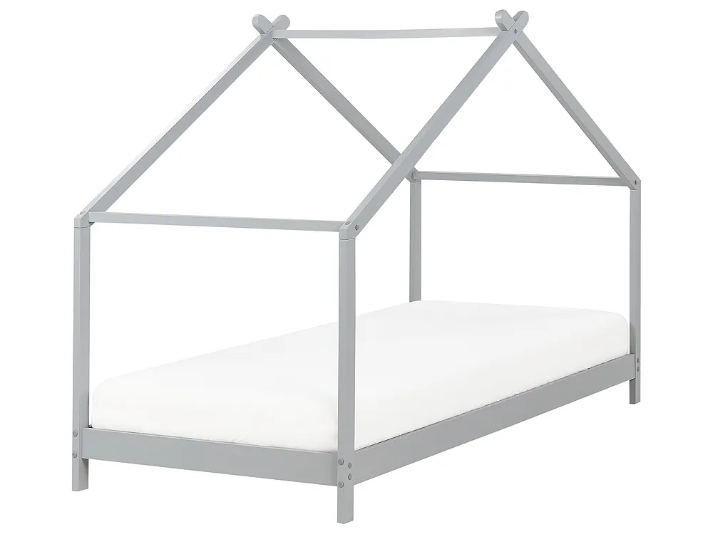 Letto per bambini Casa Legno di pino ORLU 90 x 200 cm Grigio