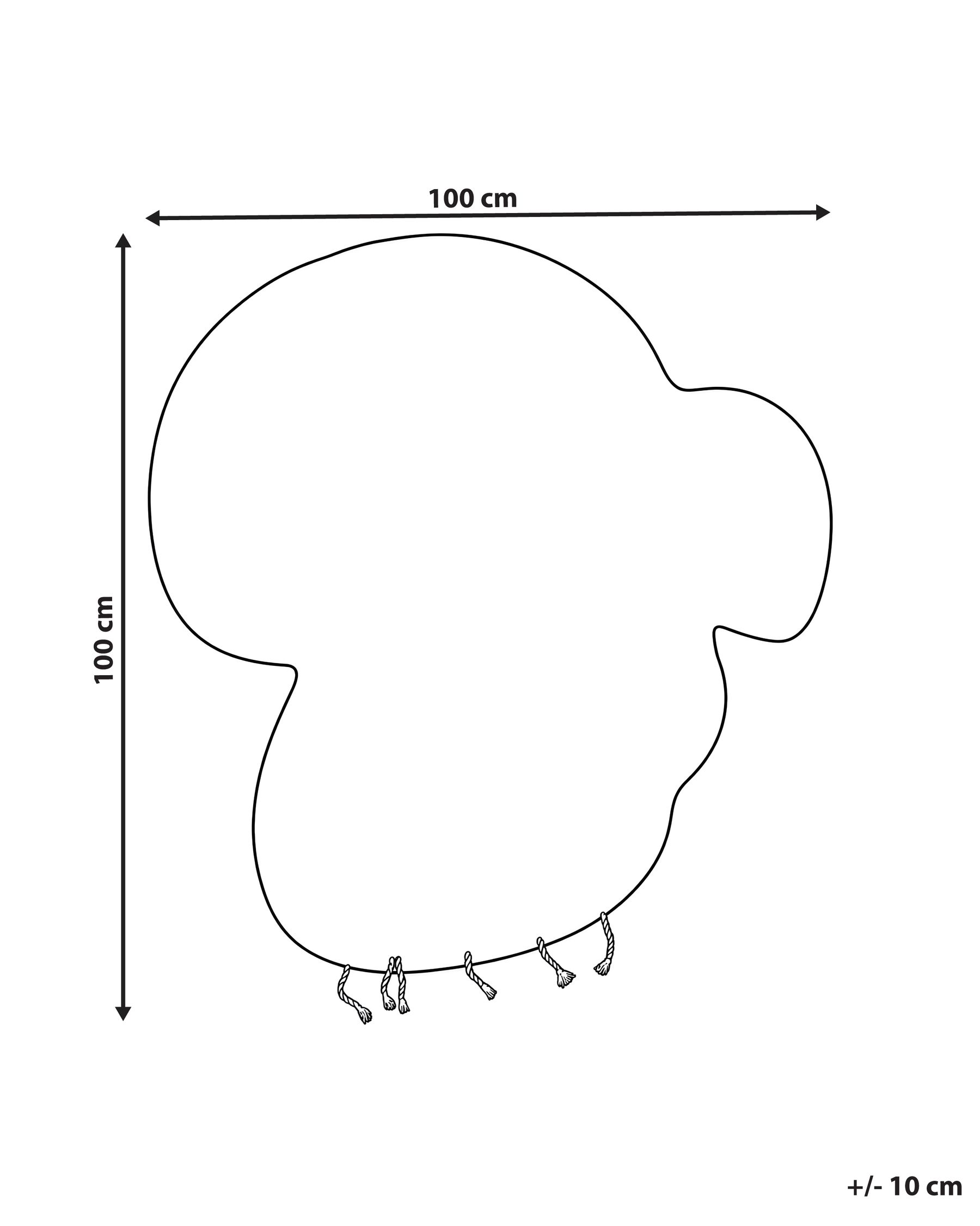 Tappeto per bambini TOADSTOOL Beige chiaro 100 x 100 cm Cotone_1107950
