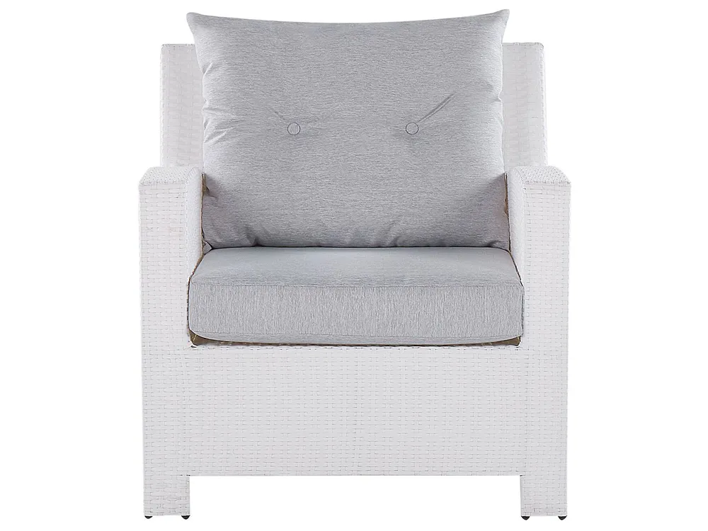 Garden Lounge Set with Table 4 Seater MARINO PE Rattan White_801170