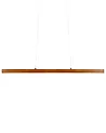LED Pendant Lamp STEWARTS with Dimmer Oak Wood Dark Brown