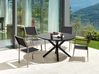 4 Seater Aluminium Garden Dining Set Glass Top Black MALETTO/GROSSETO _938147