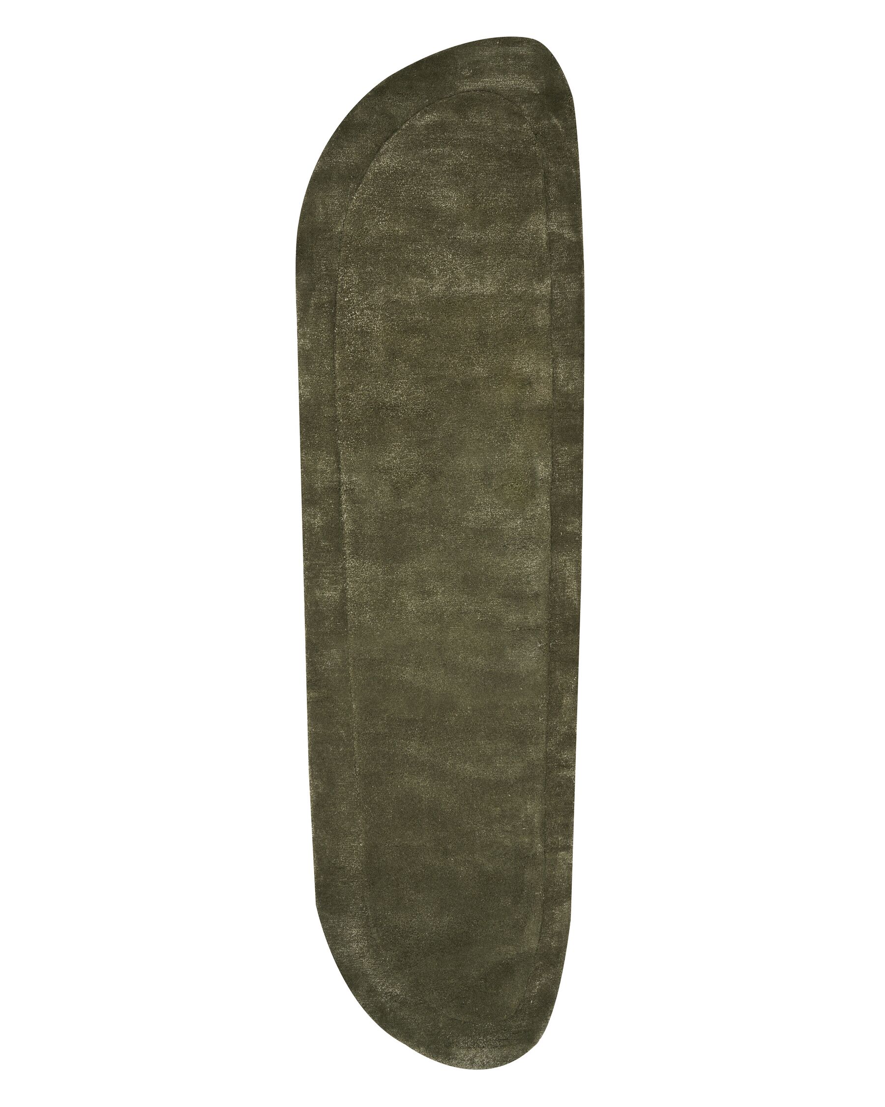Teppich Viskose dunkelgrün 80 x 250 cm Kurzflor BERANI_904510