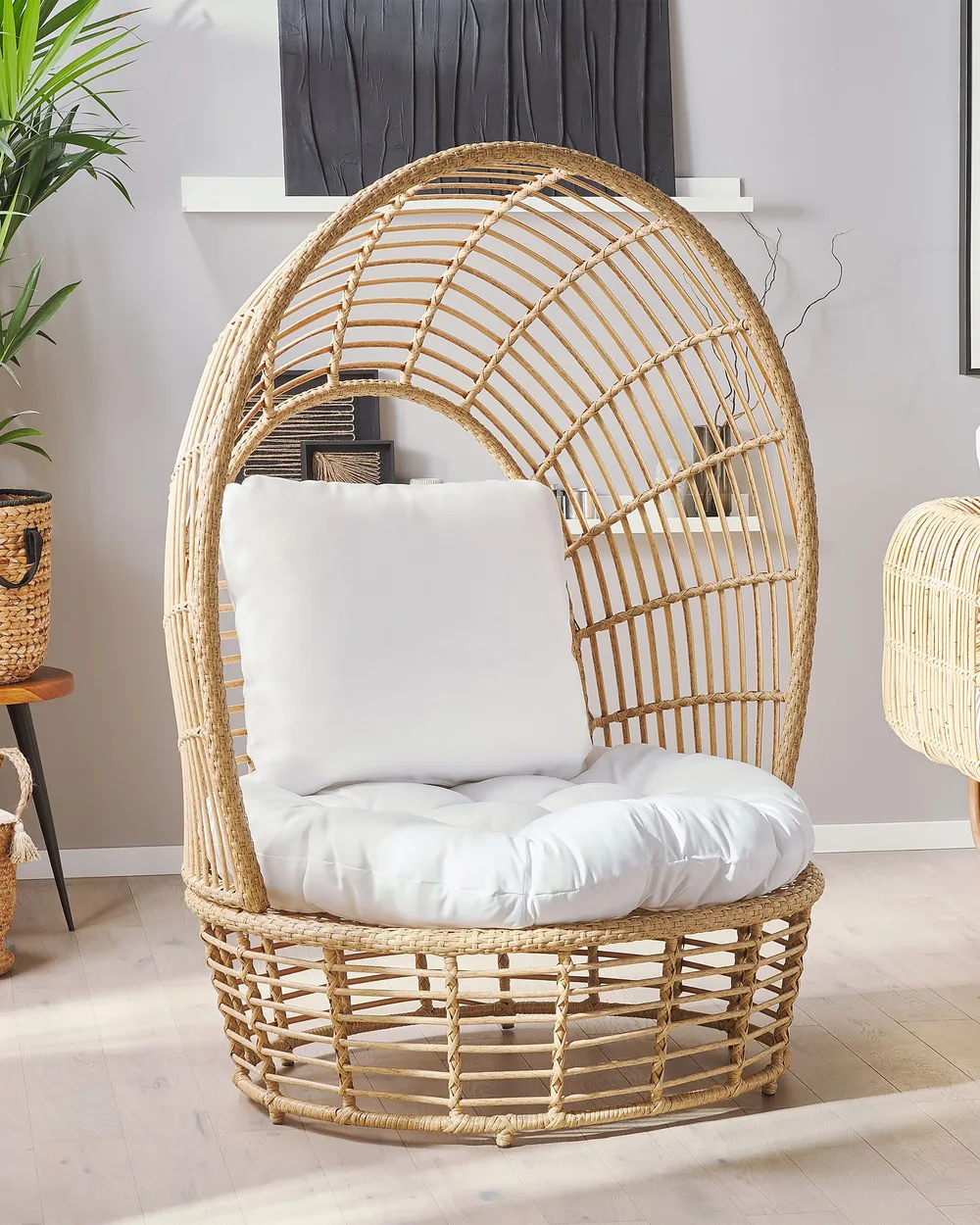Fotel ogrodowy LIDO Rattan Beżowy_803529