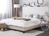 Fabric EU Double Size Bed Beige ROANNE_873047