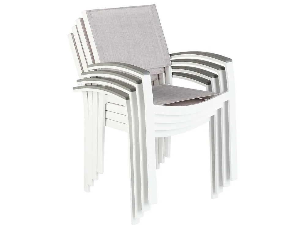 Set da pranzo da giardino 8 posti PERETA Metallo Grigio_891320