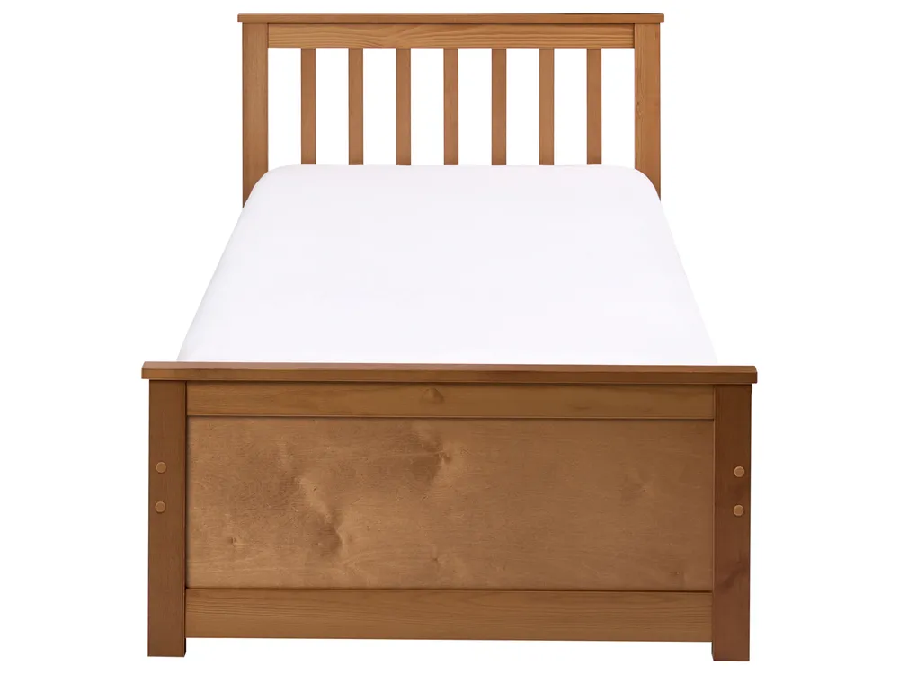 Bed Pine Wood OLENDON 90 x 200 cm (EU Single) Brown_1068436