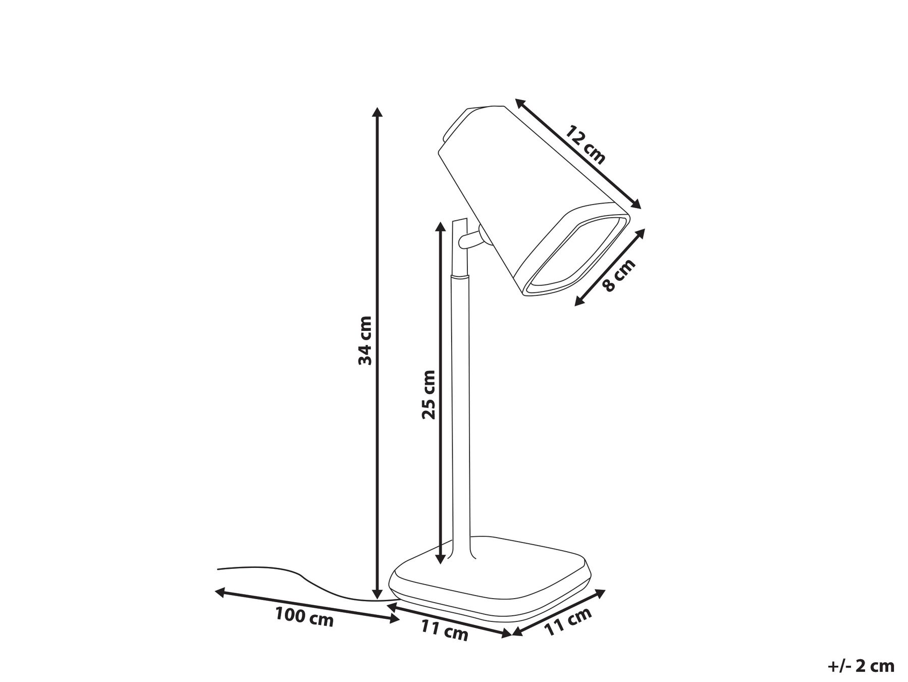 Wireless LED Table Lamp MUSCA with Dimmer White_1019149