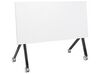 Folding Office Desk with Casters 120 x 60 cm White and Black BENDI_922201