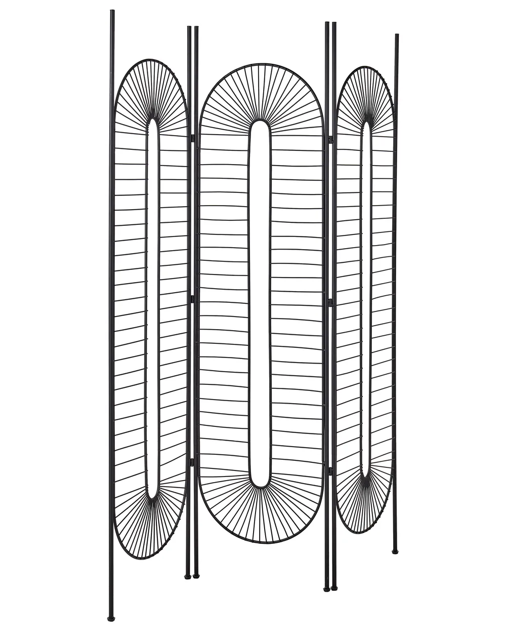 3 Panel Room Divider NOALE 135 cm 170 cm Black_936154