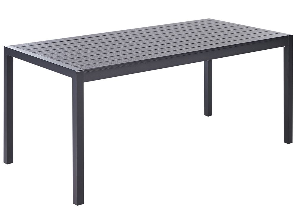 Garden Dining Table VERNIO 180 cm 90 cm Metal Black