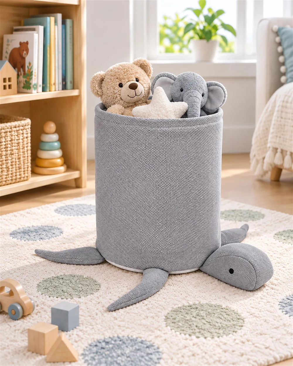 Panier enfants Tortue TANDA Coton Gris_1185295