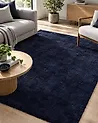 Shaggy Rug EVREN Dark Blue 140 x 200 cm