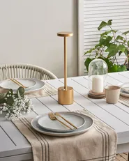 Wireless LED Table Lamp LIZANDRO with Dimmer Metal Gold_940376