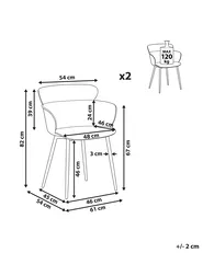 Set di 2 sedie da pranzo SUMKLEY Bianco_802913