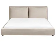 Bed Velvet BAJONNA 180 x 200 cm (EU Super King) Taupe_1010785