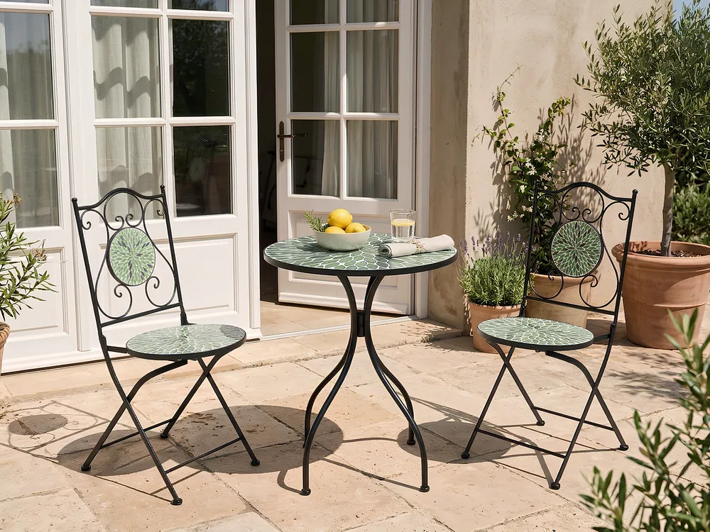 Bistro Table CIVATE 60 cm 60 cm Metal Black