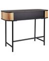 Drevený konzolový stolík svetlé drevo/čierna CARNEY_891910