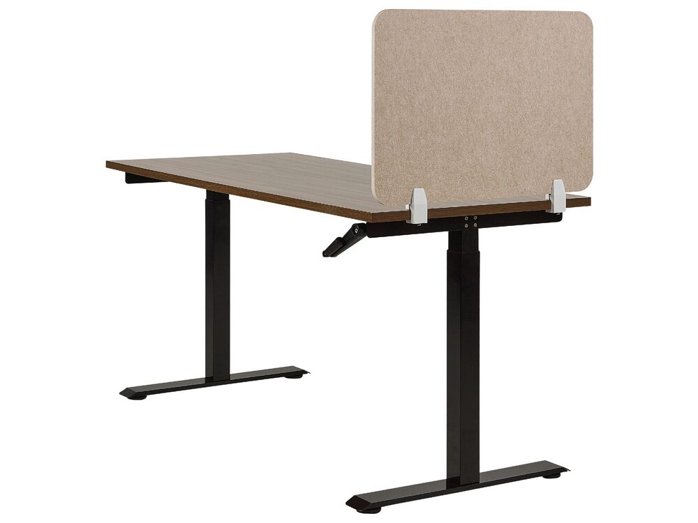 Pannello Divisorio Fonoassorbente Beliani Per Scrivania - Beige 72x40cm In PET