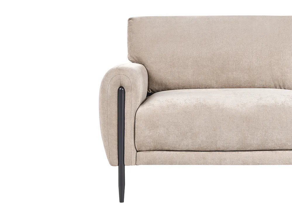 Sofa 3-Sitzer SKARO Chenillegewebe Beige_1156625