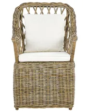 Zestaw 2 foteli ogrodowych z poduszkami MAROS Rattan Naturalny_824045